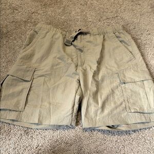 Lands End  Men’s Khaki Swim trunks Medium